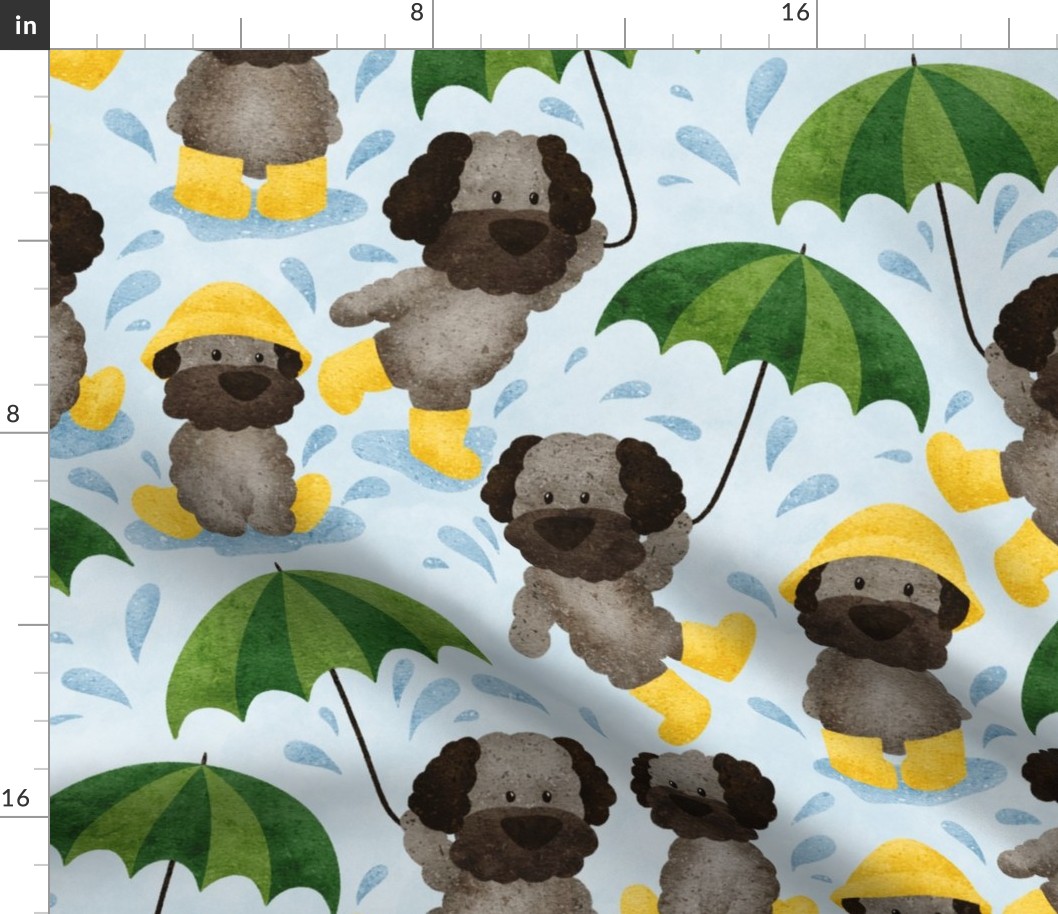 Dogs In Wellies and Umbrellas | Large Scale