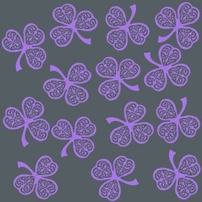 Celtic Pattern purple on gray background 