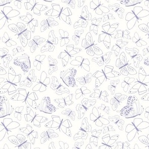 Butterfly Outline in Lilac  Small