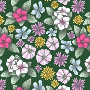 Garden Joy Dark Green (Medium Scale)