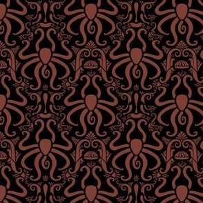 greek octopus red dark