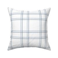 TRIPLE Window pane plaid wedgewood cream 