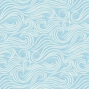 Sky Blue Waves Watercolour | Small Scale