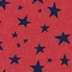 Stars - navy/faded red - LAD22