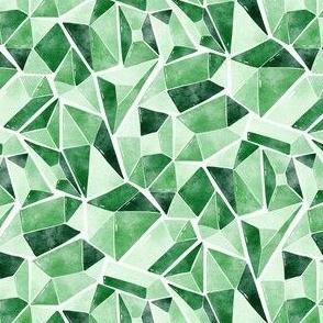 Watercolour Emerald Crystals | Large Scale