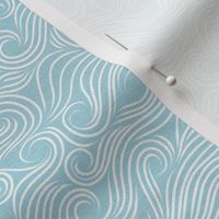 Sky Blue Waves Linen | Small Scale