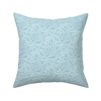 Sky Blue Waves Linen | Small Scale