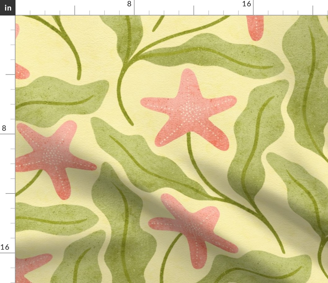 Floral Starfish | Yellow | Large Scale