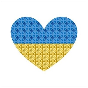 Ukraine Heart Panel // Circle Cross