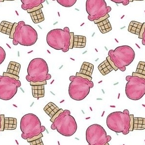 Bright Pink Ice cream