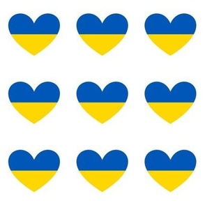 Ukraine Flag Heart // 2 inch Pattern