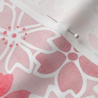 Cherry Blossom- Pink- Medium- Sakura Flower- Spring Flowers- Japanese Floral- Japan- Coral- Mint- Cotton Candy- Floral Nursery Wallpaper- Home Decor Fabric- Kawaii