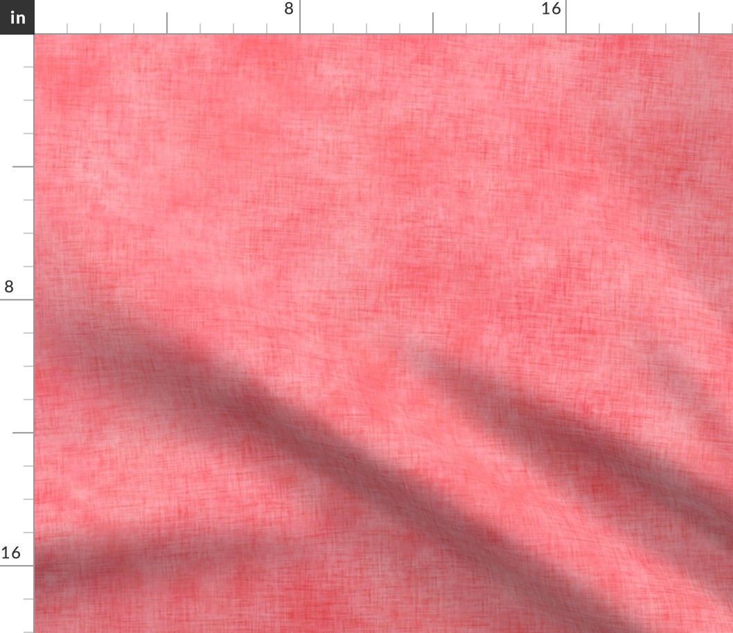 Coral Linen Texture- Solid Color Fabric- Petal Solids Coordinate Wallpaper- Nursery- Baby Girl- Flamingo- Rose- Spring- Sakura Flowers Coordinate