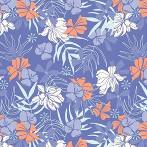 Tropical Boho Large Periwinkle