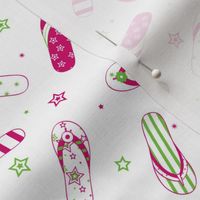 Stars, Stripes & Flip Flops Pink/Lime - © Lucinda Wei