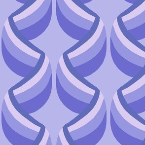 Blue Violet Art Deco Ribbon Columns on Lavender