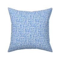 Solid White Plain White Grasscloth Texture Woven Cobalt Blue 005CFF and White FFFFFF Bold Modern Abstract Geometric