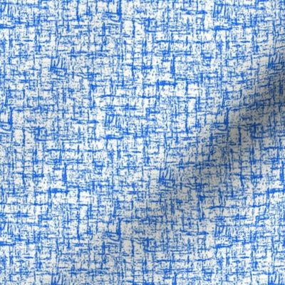Solid White Plain White Grasscloth Texture Woven Cobalt Blue 005CFF and White FFFFFF Bold Modern Abstract Geometric