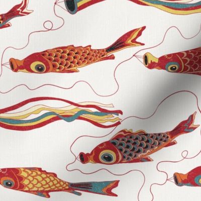 KOINOBORI CARP WINDSOCK - JAPANESE BRIGHT COLORS ON ARTPAPER