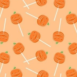 Halloween Pumpkin lollipops  - orange - LAD22 