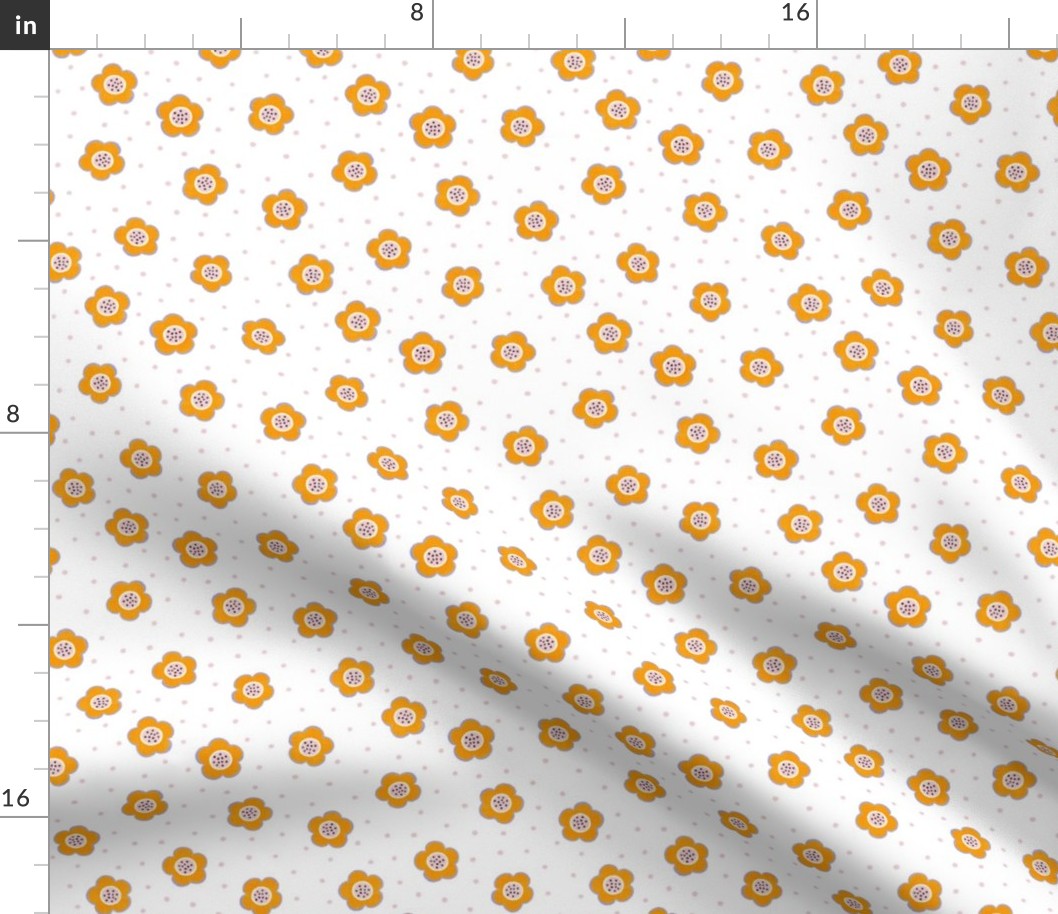 Mod Buttercups (desert sun yellow- white) ditsy // Petal Solids Candy 