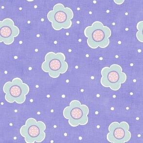 Mod Pastel Buttercups (lilac) medium // Petal Solids Candy 