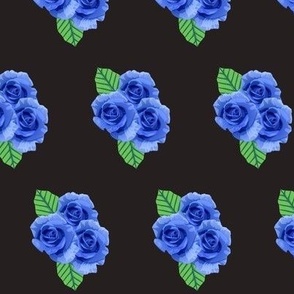 Blue roses in the midnight
