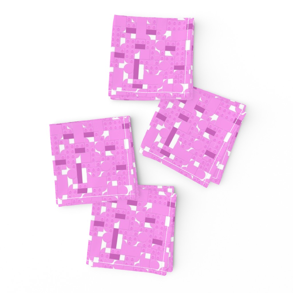 pink building blocks, building bricks