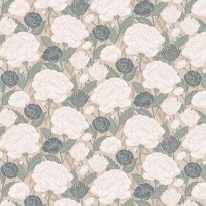 Spring Garden on Taupe - Small