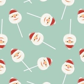 Santa Lollipops - Christmas Candy Suckers - mint - LAD22