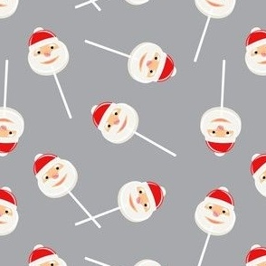Santa Lollipops - Christmas Candy Suckers - grey - LAD22