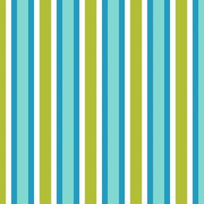 Mod Stripes Blue Aqua Green 