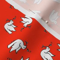 Doves for Peace on Red