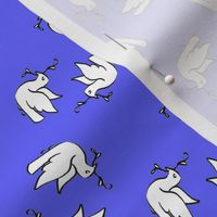 Doves for Peace on Blue
