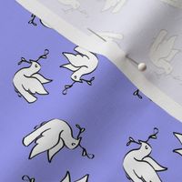 Doves for Peace on Lavender Purple