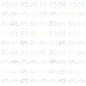 Road Bikes on white // faded colors and pink pop