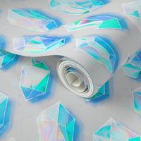 Iridescent Turquoise and Aqua Crystals - medium