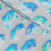 Iridescent Turquoise and Aqua Crystals - medium