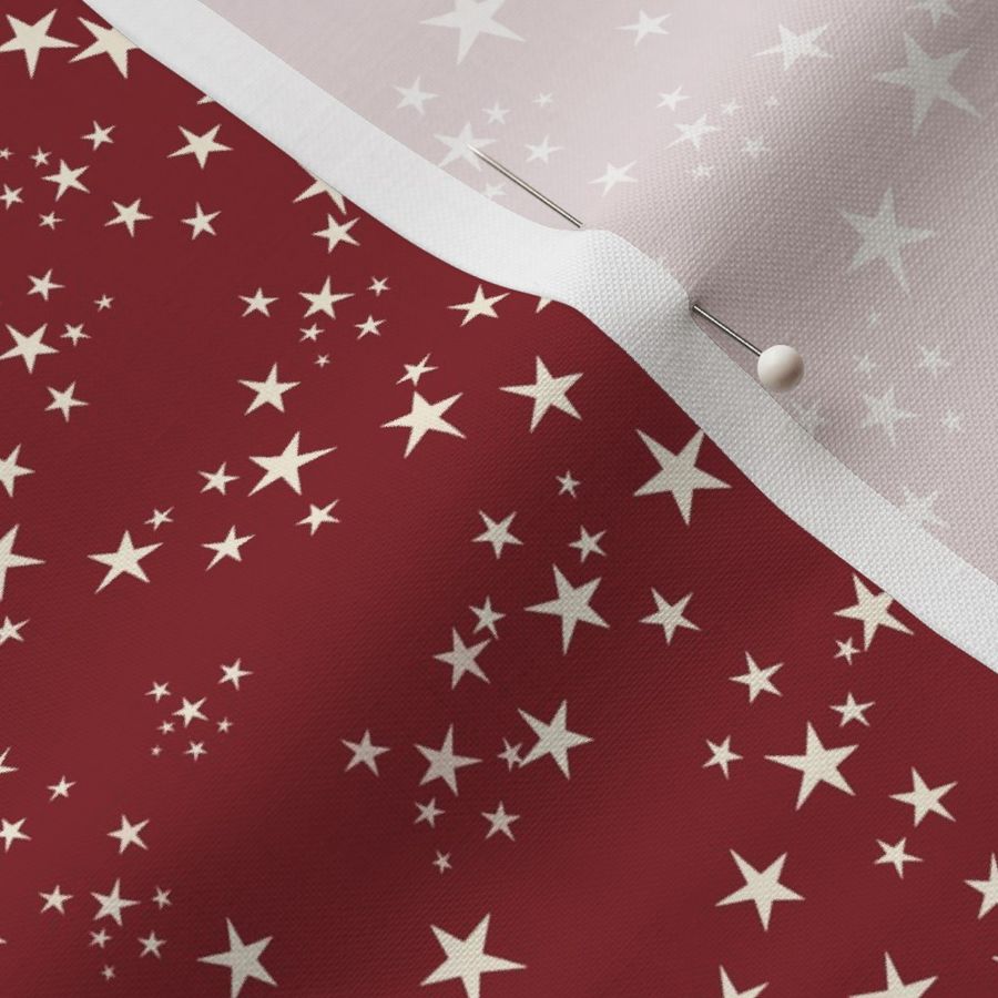 starry night sky (red) Fabric | Spoonflower