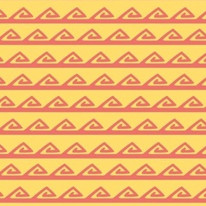aztec red on yellow