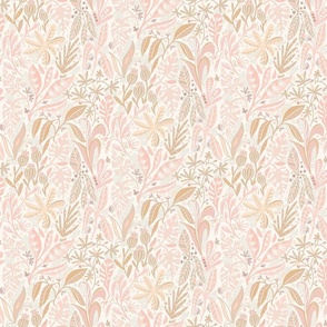 Blushed Pink Neutral Botanical small  scale