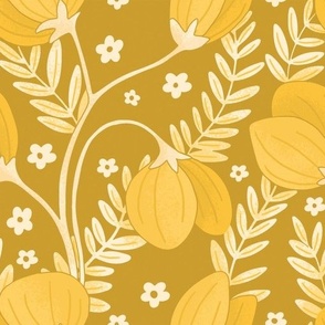Vintage Florals (mustard) LARGE