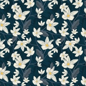 Winter florals (blue)