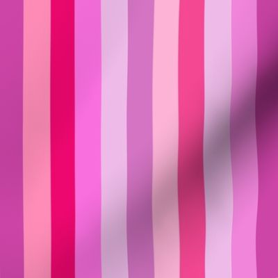 Stripes in hot pink or violet , lilac and magenta 