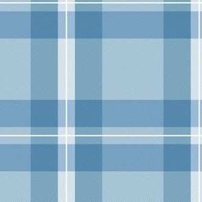Traditional plaid design for autumn gingham check design in neutral cool blue 