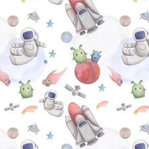 Watercolour Space Fabric 