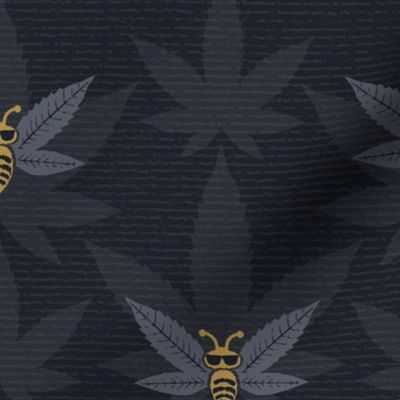 Bees Love Weed - Navy - Large