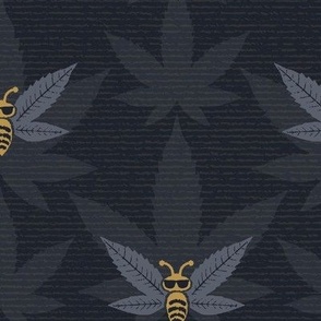 Bees Love Weed - Navy - Large