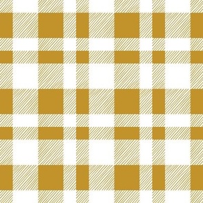 Offset Plaid - Mustard and White
