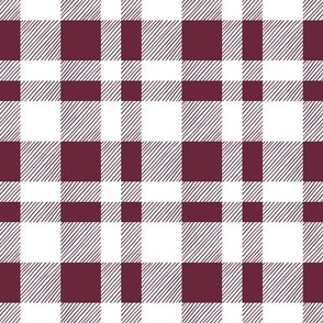 Offset Plaid - Wine and White